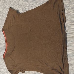 Linen t shirt Brown